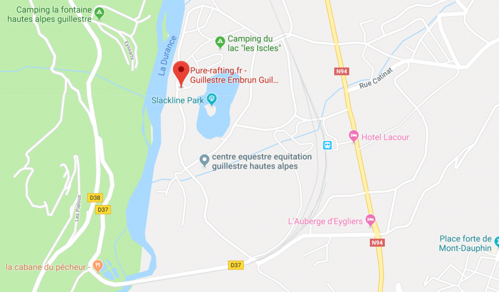 Localisation Pure Rafting Eygliers Hautes Alpes google